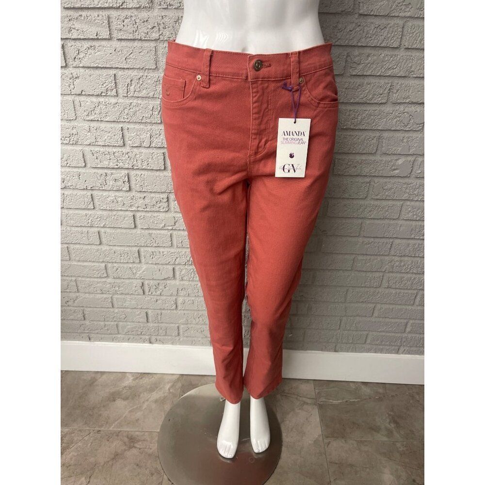 Gloria Vanderbilt Amanda Women Classic Rise Tapered Leg Stretch Jeans Size 6 NWT